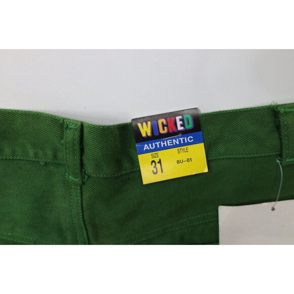 Deadstock Vtg 90s Streetwear Mens 31x34 Baggy Fit Skateboard Jeans Grass Green - Picture 14 of 14